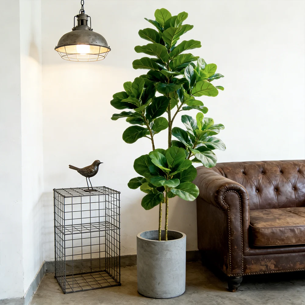 Fiddle Leaf Fig - 64/122cm Artificial Fiddle Fig Tree Fake