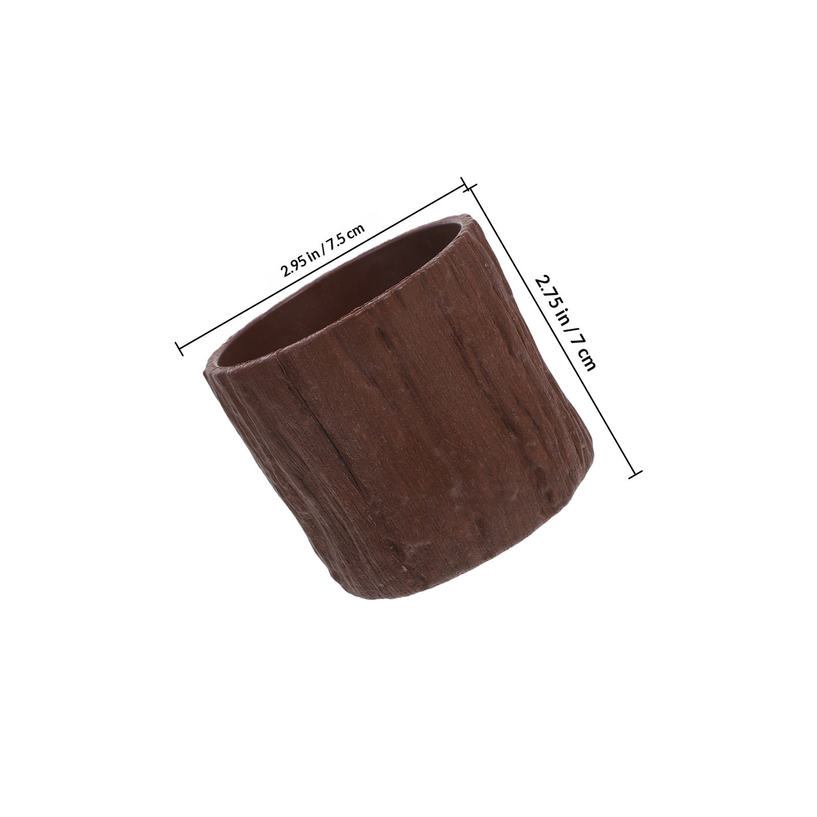 4Pcs Faux Wood Grain Flower Po - Succulent Arrangement Mini 评论和价格