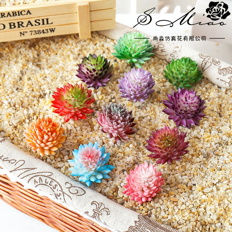 Artificial Succulent Flocking  - Succulent Arrangement Mini 评论和价格