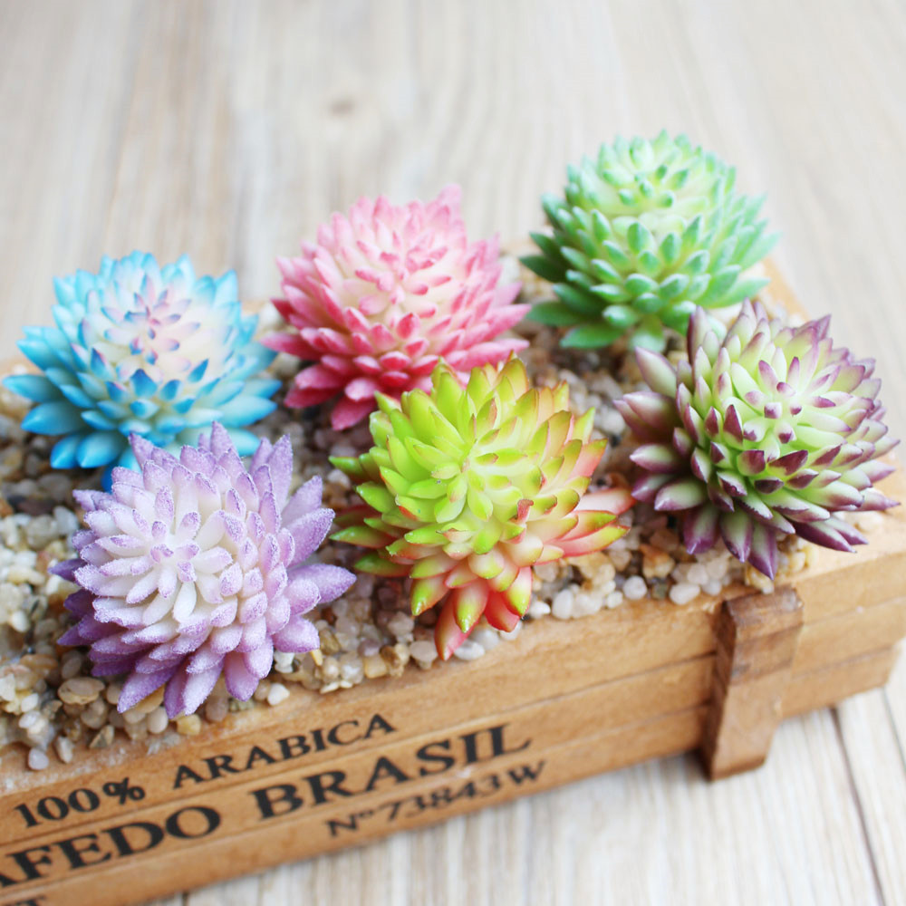 Artificial Succulent Flocking  - Succulent Arrangement Mini 评论和价格