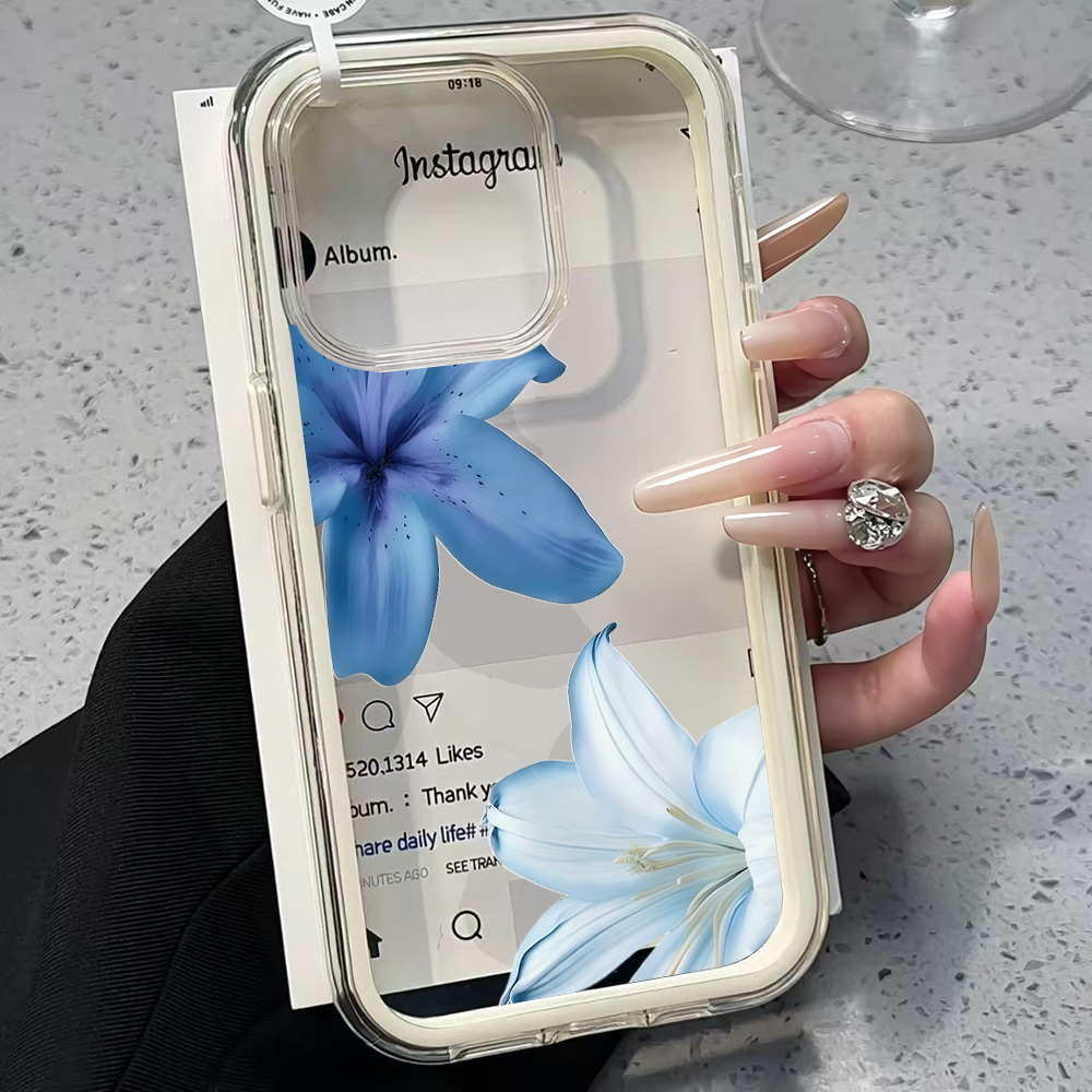 Blue Lily Flower Clear Phone C - Plants X 评论和价格