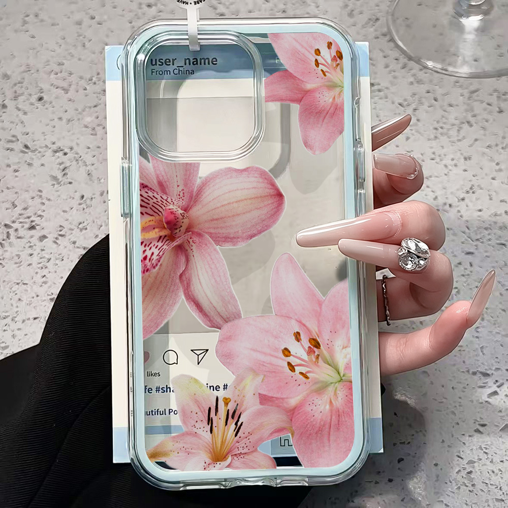 Pink Lily Flower Clear Phone C - Plants X 评论和价格