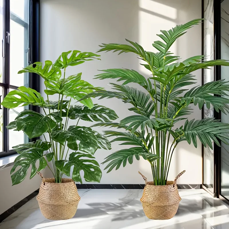 2pcs Green 24Leaves Artificial - Fiddle Leaf Fig 评论和价格