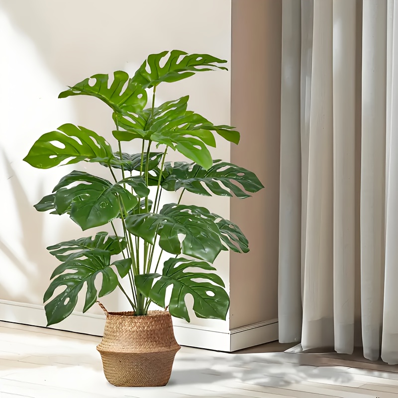 2pcs Green 24Leaves Artificial - Fiddle Leaf Fig 评论和价格