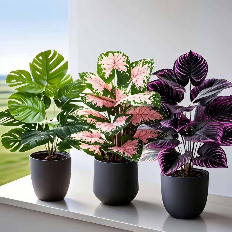 3Pcs Mixed Artificial Plant Se - Fiddle Leaf Fig 评论和价格