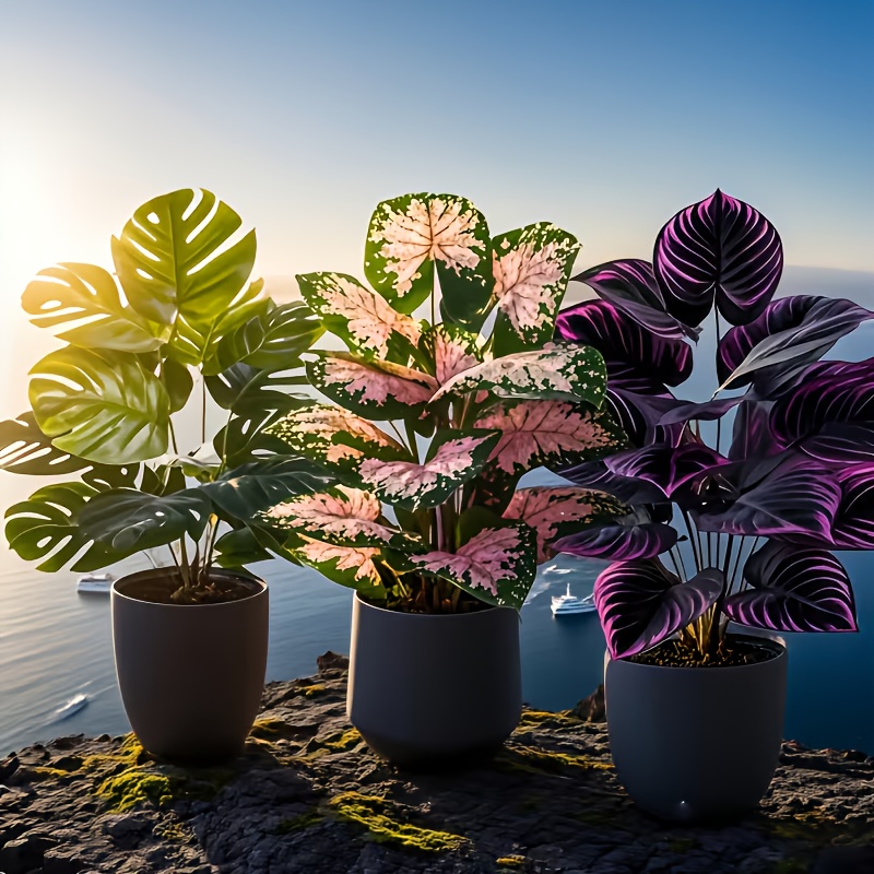 3Pcs Mixed Artificial Plant Se - Fiddle Leaf Fig 评论和价格